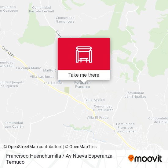 Francisco Huenchumilla / Av Nueva Esperanza map