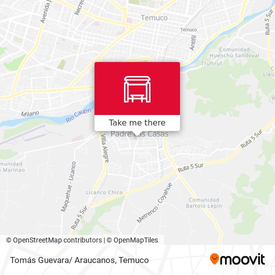Mapa de Tomás Guevara/ Araucanos