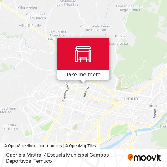 Mapa de Gabriela Mistral / Escuela Municipal Campos Deportivos