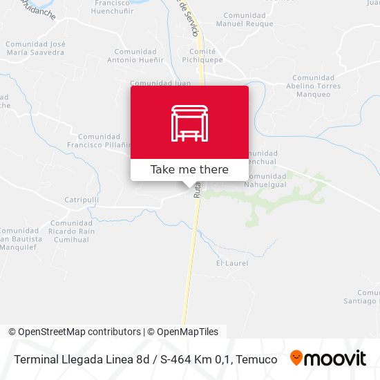Mapa de Terminal Llegada Linea 8d / S-464 Km 0,1