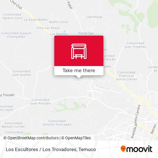 Los Escultores / Los Trovadores map