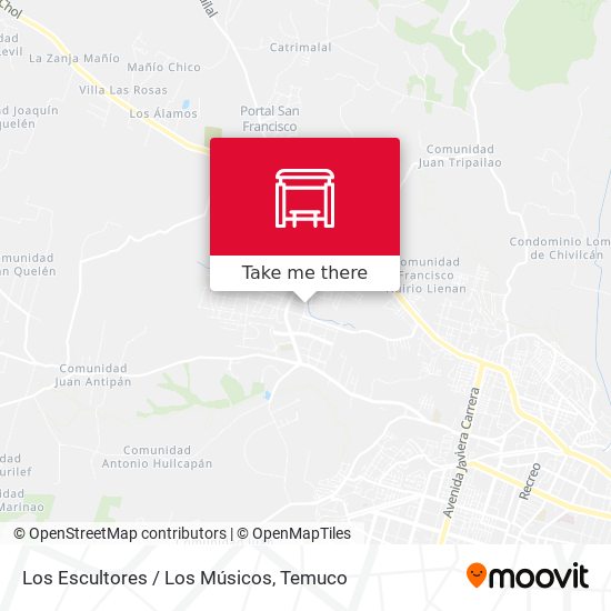 Los Escultores / Los Músicos map