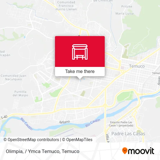 Olimpia, / Ymca Temuco map