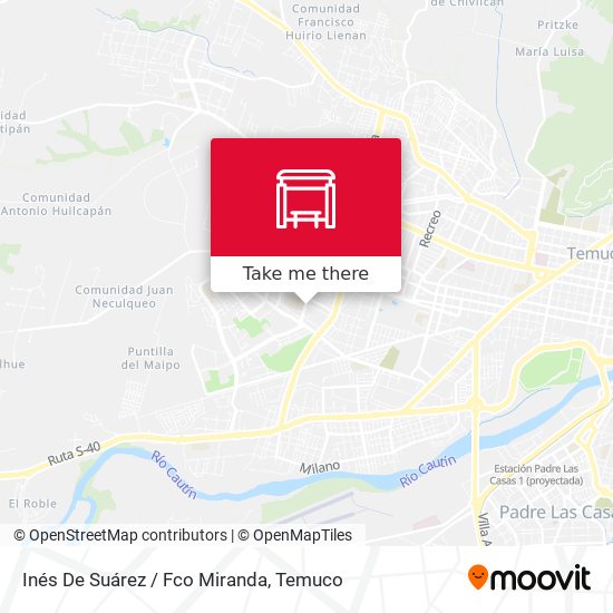 How to get to Inés De Suárez / Fco Miranda in Nueva Imperial by Bus?