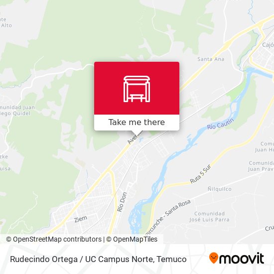 Mapa de Rudecindo Ortega / UC Campus Norte