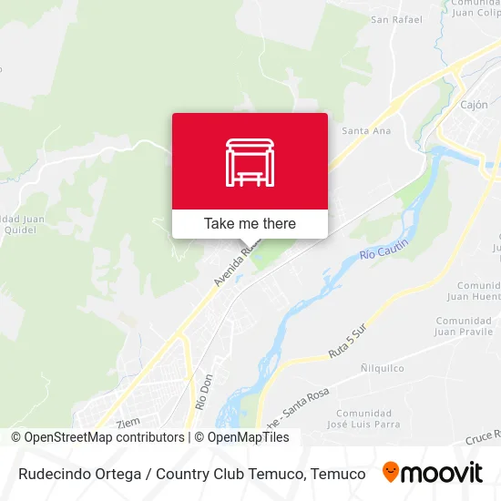 Rudecindo Ortega / Country Club Temuco map