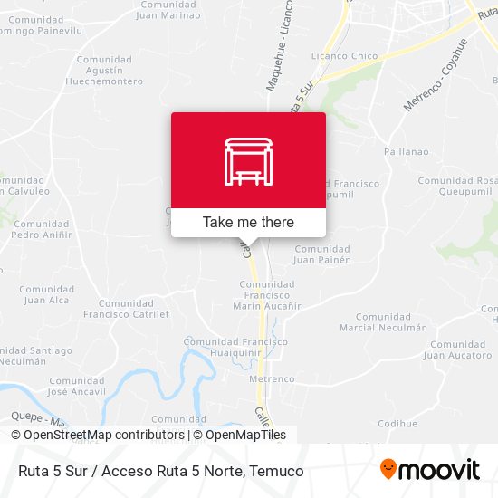 Ruta 5  Sur / Acceso Ruta 5 Norte map