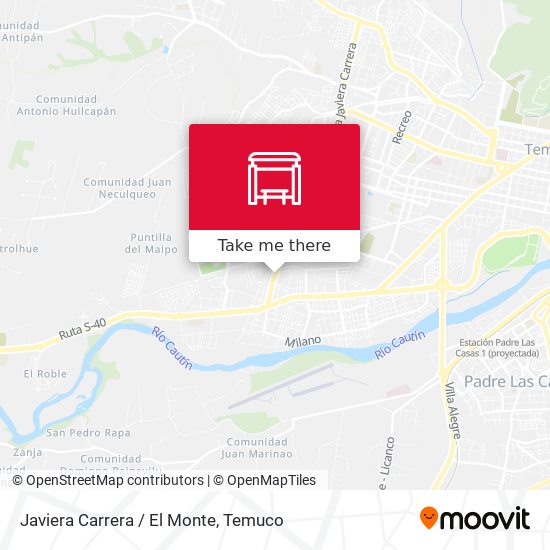 Mapa de Javiera Carrera / El Monte