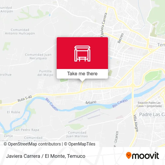 Javiera Carrera / El Monte map