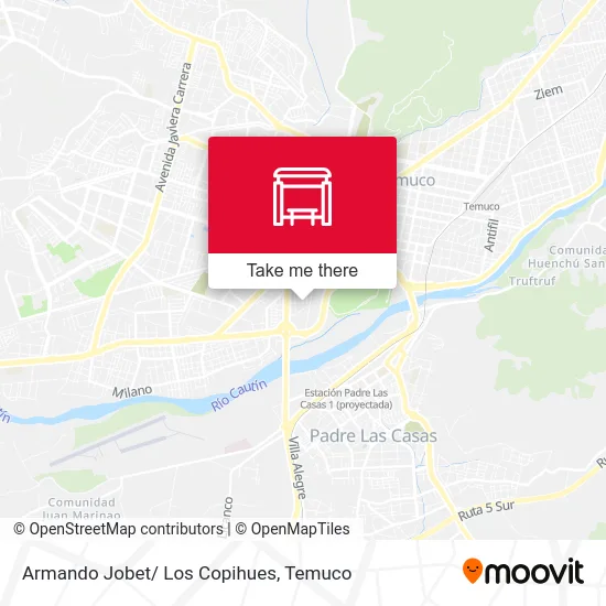 Armando Jobet/ Los Copihues map