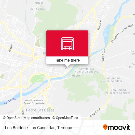 Los Boldos / Las Cascadas map