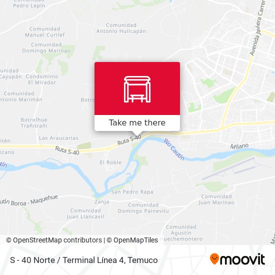 Mapa de S - 40 Norte / Terminal Línea 4