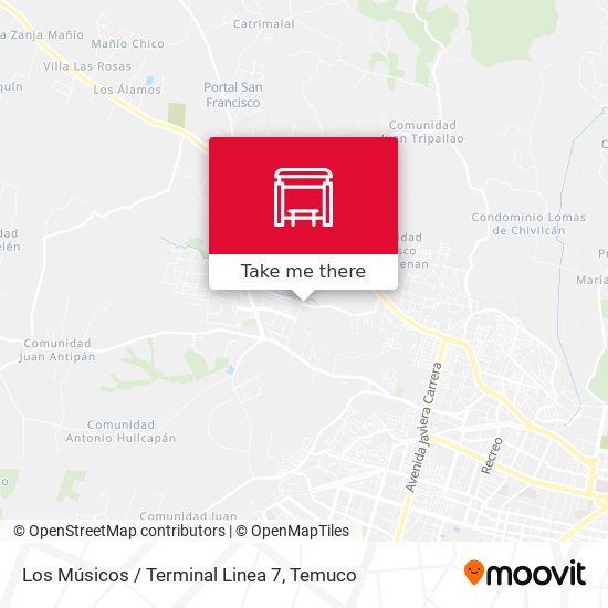 Los Músicos / Terminal Linea 7 map