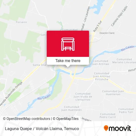 Laguna Quepe / Volcán Llaima map