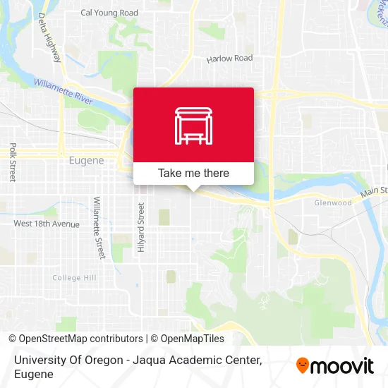 Mapa de University Of Oregon - Jaqua Academic Center