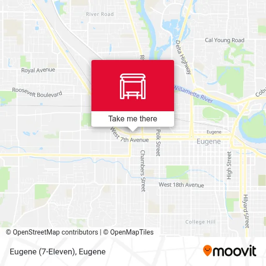 Eugene (7-Eleven) map