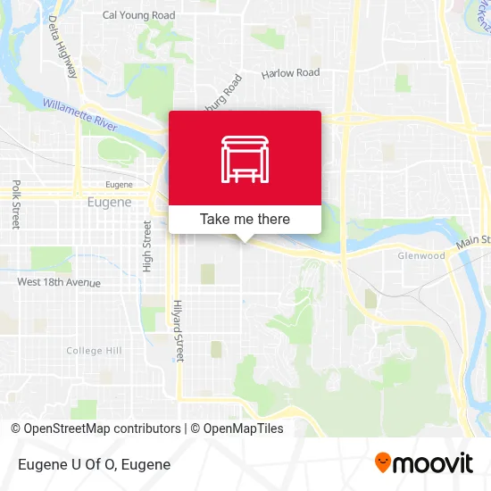 Eugene U Of O map