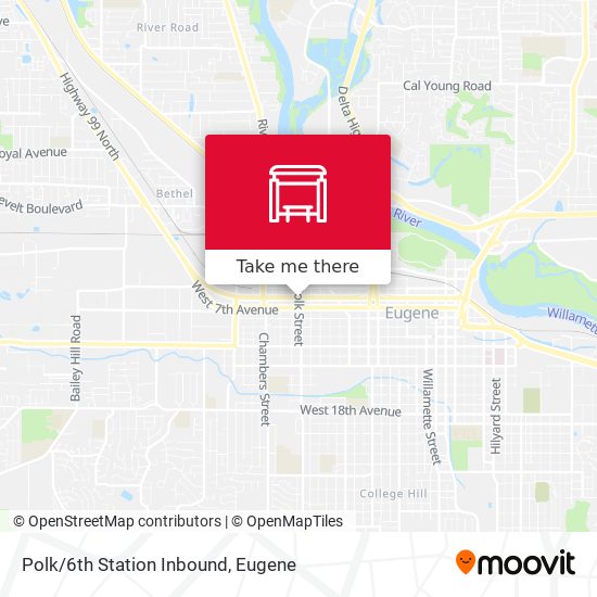 Mapa de Polk/6th Station Inbound