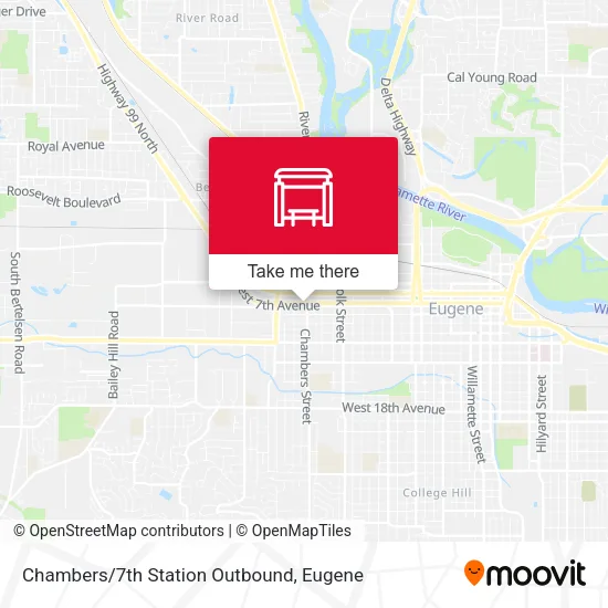 Mapa de Chambers/7th Station Outbound
