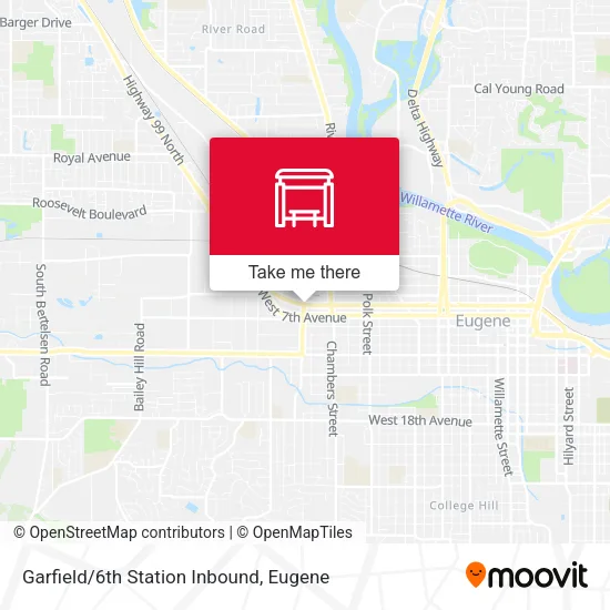 Mapa de Garfield/6th Station Inbound