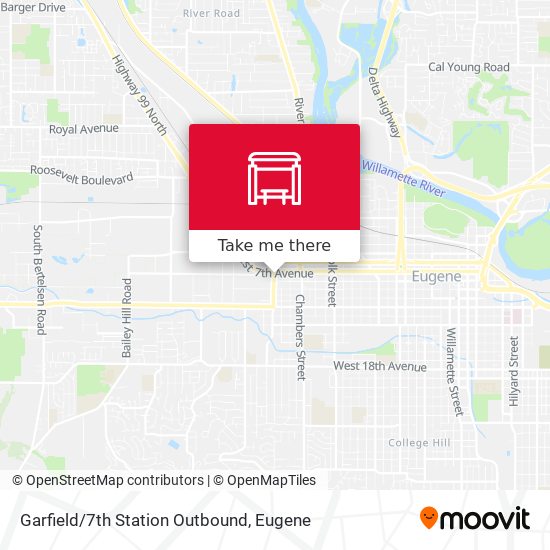 Garfield/7th Station Outbound map