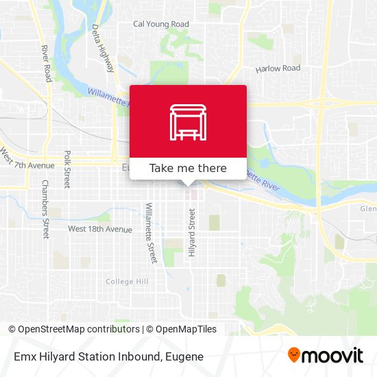 Emx Hilyard Station Inbound map