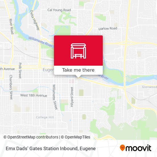 Emx Dads' Gates Station Inbound map