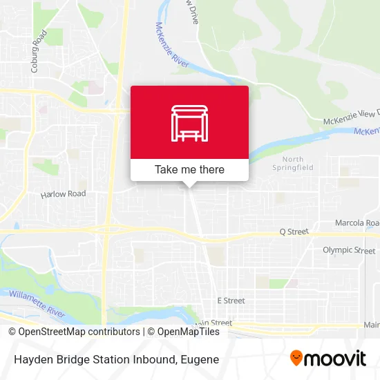 Mapa de Hayden Bridge Station Inbound