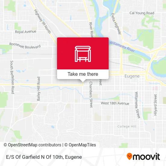 Mapa de E/S Of Garfield N Of 10th