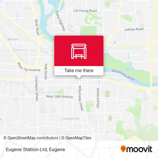 Mapa de Eugene Station-Ltd