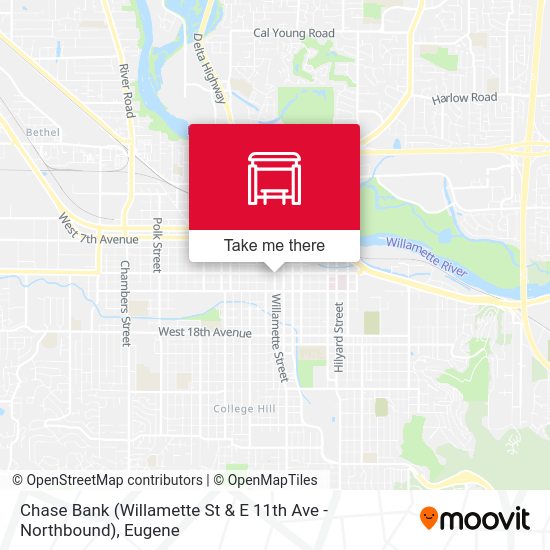 Chase Bank (Willamette St & E 11th Ave - Northbound) map