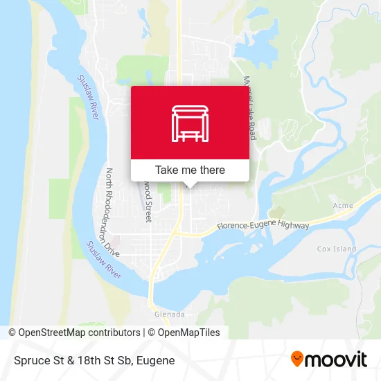 Mapa de Spruce St & 18th St Sb