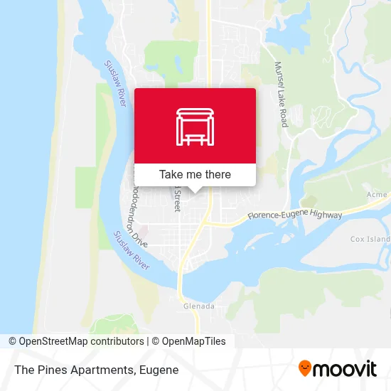 The Pines Apartments map