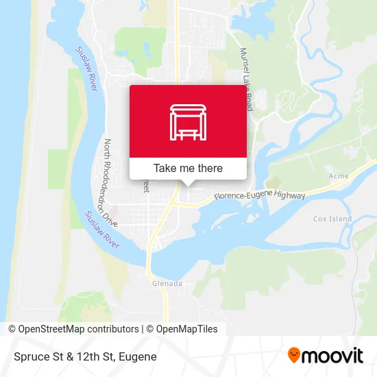 Spruce St & 12th St map