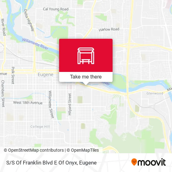 Mapa de S/S Of Franklin Blvd E Of Onyx