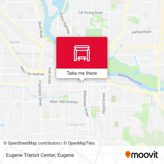 Eugene Transit Center map