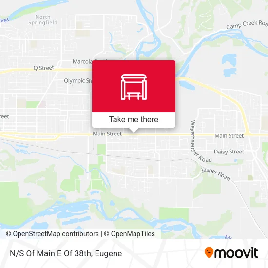 Mapa de N/S Of Main E Of 38th