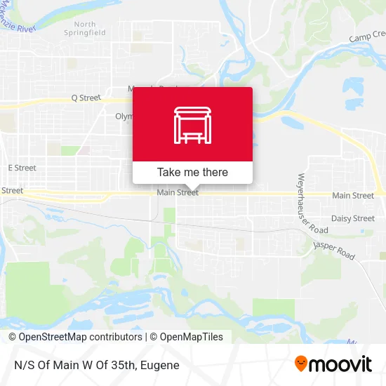 Mapa de N/S Of Main W Of 35th