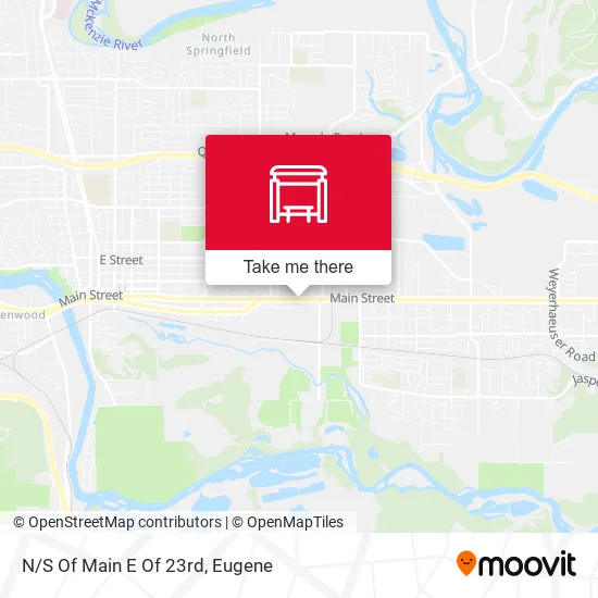 Mapa de N/S Of Main E Of 23rd