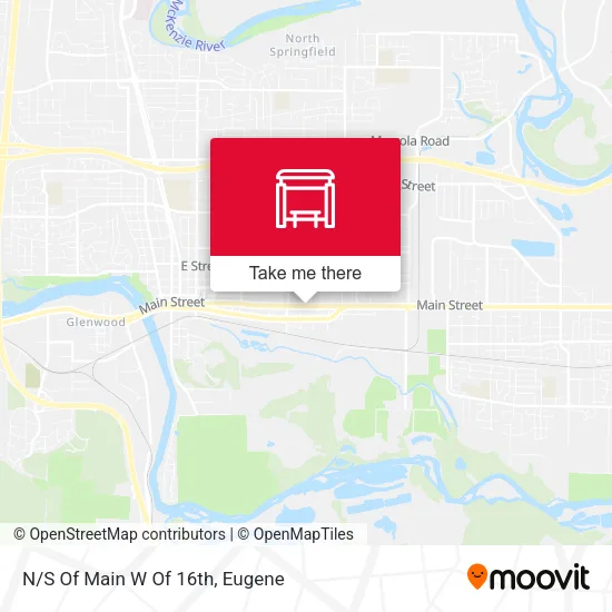 Mapa de N/S Of Main W Of 16th