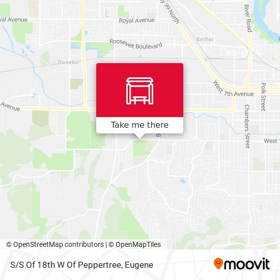 Mapa de S/S Of 18th W Of Peppertree