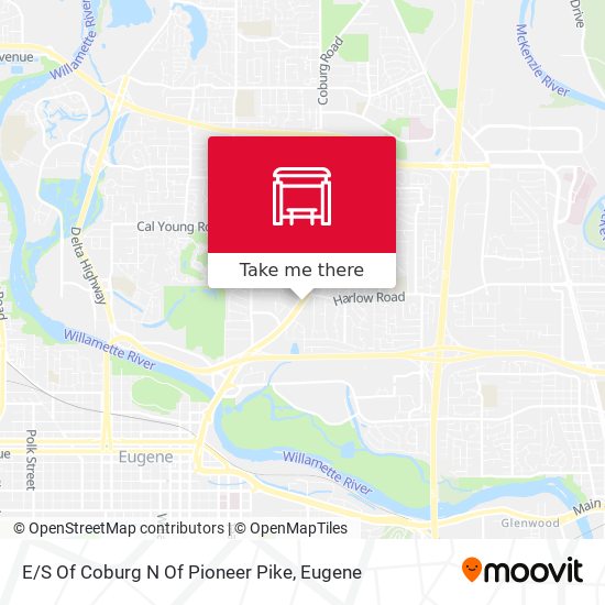 E / S Of Coburg N Of Pioneer Pike map