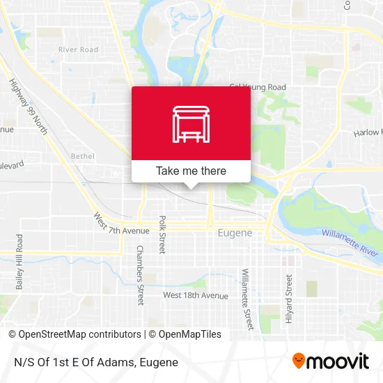 Mapa de N/S Of 1st E Of Adams