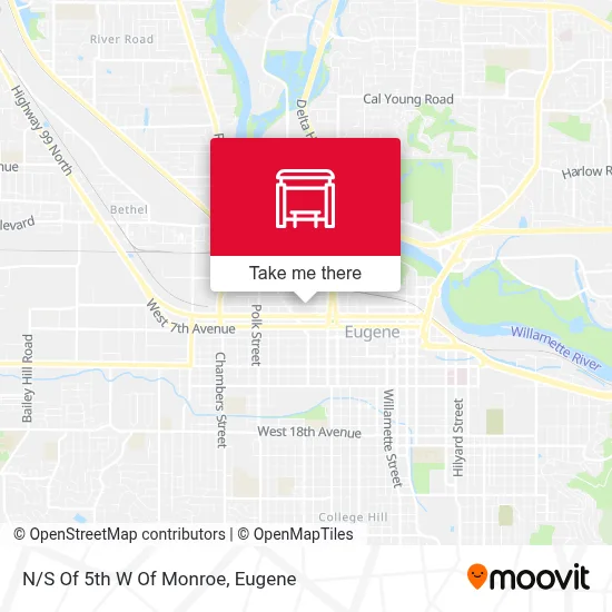 N/S Of 5th W Of Monroe map