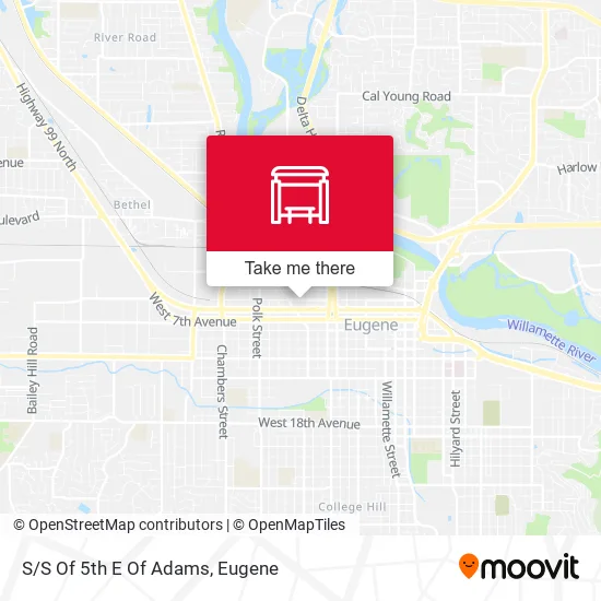Mapa de S/S Of 5th E Of Adams
