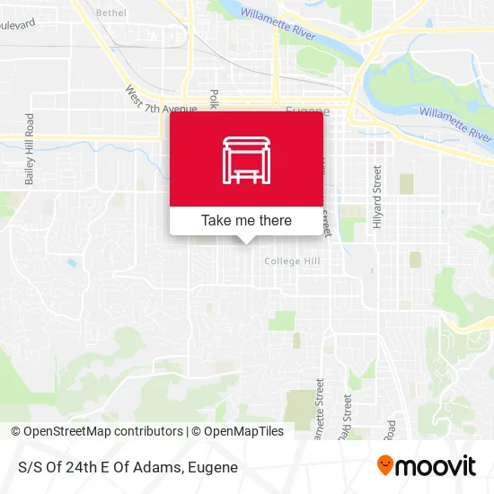 Mapa de S/S Of 24th E Of Adams