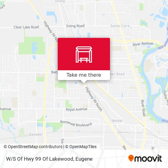 W/S Of Hwy 99 Of Lakewood map