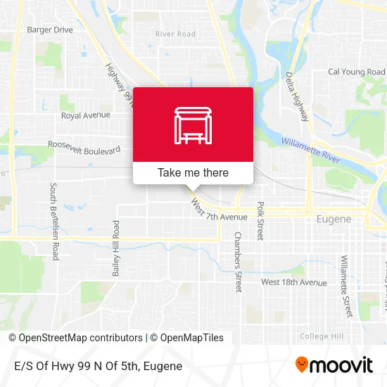 Mapa de E/S Of Hwy 99 N Of 5th