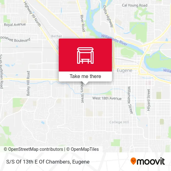 S/S Of 13th E Of Chambers map