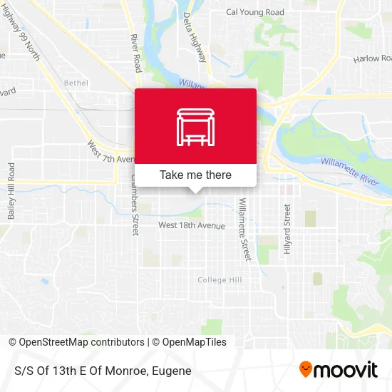 Mapa de S/S Of 13th E Of Monroe